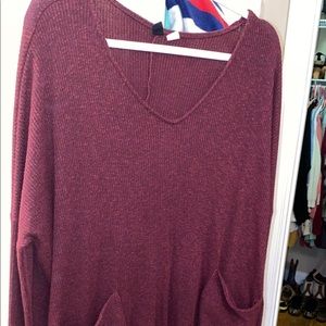 Burgundy shirt